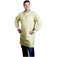 Care&Serve Geel Non-Woven Isolatieschort PP - Volledig met PE coating - 10 stuks