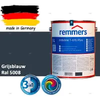 Remmers Induline T-670 PLUS Dekkende Houtbeits buiten – RAL 5008 Grijsblauw – 5 L – Opvolger GW 310 Dekkend