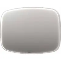 Ink SP31 Spiegel Contour In Kader 100x80cm Directe LED - Mat Wit - Aluminium, Glas - Afgeronde Hoeken - Spiegels, Badkamerspiegels - 8718835318819