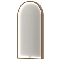 Ink SP37 Spiegel Toog In Kader 40x80cm Directe LED - Geborsteld Koper - Aluminium, Glas - Toog - Spiegels, Badkamerspiegels - 8718835388300
