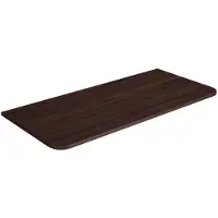 Saniclass Terra Topblad - 100x46x2cm - afgeronde hoeken - kastanje (walnoot)