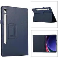 Mobigear Tablethoes geschikt voor Samsung Galaxy Tab S11 Hoes | Classic Bookcase + Stylus Houder - Donkerblauw