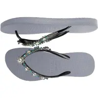 Uzurii | Teenslippers | Dames | Zilver | Maat 39/40