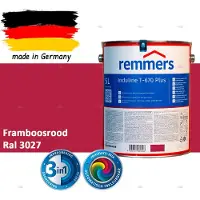 Remmers Induline T-670 PLUS Dekkende Houtbeits buiten – RAL 3027 Framboosrood – 5 L – Opvolger GW 310 Dekkend