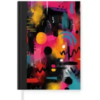 MuchoWow Notitieboek - Schrijfboek - Kleurvlakken - Vormen - Kleurrijk - Abstract - Notitieboekje klein - A5 formaat - Schrijfblok