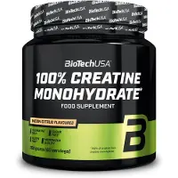 Biotech USA 100% Creatine Monohydrate | Creatine van farmaceutische kwaliteit | Gemicroniseerd | Veganistisch | Glutenvrij, 300 g, Neon citrus