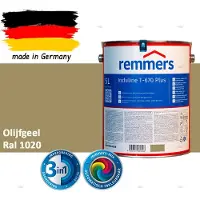 Remmers Induline T-670 PLUS Dekkende Houtbeits buiten – RAL 1020 Olijfgeel – 5 L – Opvolger GW 310 Dekkend