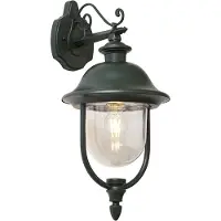 QAZQA Klassieke buiten wandlamp donkergroen met plastic IP44 - Genoa