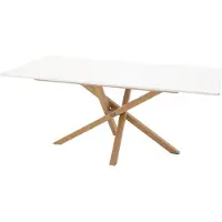 Ebuy24 Piazza eetkamertafel 90x180 cm wit.