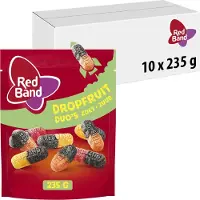 Red Band magic Drop fruit duo's - snoep - zoet zuur & drop - 10x235g