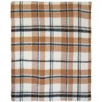Mars & More Plaid ruit boucle beige 130x170cm