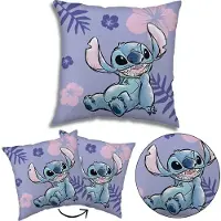 Disney Stitch Vierkante Kussen, Sierkussen Paars 40x40 cm OEKO-TEX