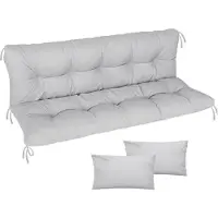 Ferocity - Tuinschommelkussen - Waterafstotend - Zitcomfort - Onderhoudsvriendelijk - Duurzaam - 185 x 50 x 50 x 10 cm - Polyester - Grijs