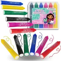 Sarcia.eu Gabby's Dollhouse schroefkrijtjes, draaibare kleurpotloden, schoolkrijtjes 6 kleuren