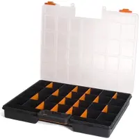 Gerimport gereedschapskoffer organizer 48 x 41 x 6 cm zwart