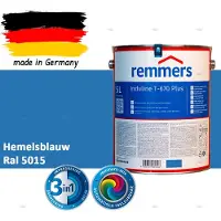 Remmers Induline T-670 PLUS Dekkende Houtbeits buiten – RAL 5015 Hemelsblauw – 5 L – Opvolger GW 310 Dekkend