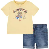 Levi's Levi´s  Kids Four Wheeler Denim Set Geel 9 Months Jongens,Meisjes