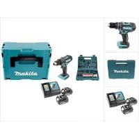 Makita DHP 482 RTJ - 18 V Li-Ion accu klopboormachine in Makpac + 2 x 5.0 Ah accu + lader + B-53811 bits & boren set 100 stuks
