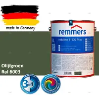 Remmers Induline T-670 PLUS Dekkende Houtbeits buiten – RAL 6003 Olijfgroen – 5 L – Opvolger GW 310 Dekkend