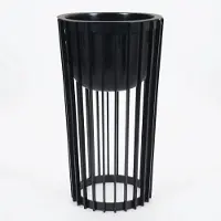 Vita bloempot Standy 2 zwart incl. standaard