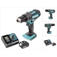 Makita DHP 482 RG1 accu klopboormachine 18 V 62 Nm + 1x oplaadbare accu 6.0 Ah + lader