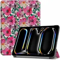 IMoshion Design Trifold Bookcase voor de Apple iPad Pro 13 (2025) M5 / (2024) M4 - Floral Water Color
