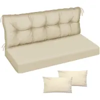 Ferocity - Tuinschommelkussen - Waterafstotend - Zitcomfort - Onderhoudsvriendelijk - Duurzaam - 185 x 50 x 50 x 10 cm - Polyester - Beige PIK GLATT