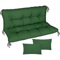 Ferocity - Tuinschommelkussen - Gestept - Zitcomfort - Onderhoudsvriendelijk - Duurzaam - 120 x 50 x 50 x 10 cm - Polyester - Groen