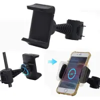 Ts - Vespa Telefoonhouder Scooter Universeel voor Windscherm en Spiegel oa. voor Apple iPhone & Samsung / Piaggio Zip Kymco Sym Peugeot - Zwart