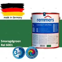 Remmers Induline T-670 PLUS Dekkende Houtbeits buiten – RAL 6001 Smaragdgroen – 5 L – Opvolger GW 310 Dekkend