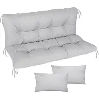 Ferocity - Tuinschommelkussen - Gestept - Zitcomfort - Onderhoudsvriendelijk - Duurzaam - 100 x 50 x 50 x 10 cm - Polyester - Grijs