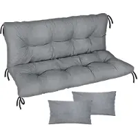 Ferocity - Tuinschommelkussen - Gestept - Zitcomfort - Onderhoudsvriendelijk - Duurzaam - 120 x 50 x 50 x 10 cm - Polyester - Vlas