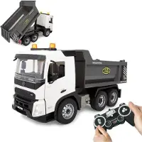 Jamara RC voertuig Auto - 406312 RC Vrachtwagen Volvo FMX Kieper - Wit - 2,4GHz RC Model Kant en Klaar - 1:20 Bestuurbare Auto