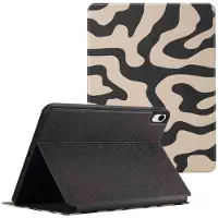 Selencia Vivid tablethoes voor de Apple iPad 11 (2025) 11 inch A16 / iPad 10 (2022) 10.9 inch - Art Wave Black