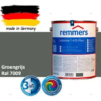 Remmers Induline T-670 PLUS Dekkende Houtbeits buiten – RAL 7009 Groengrijs – 5 L – Opvolger GW 310 Dekkend