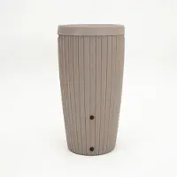Vita Regenton Mika taupe 240L + Kraan met Gardena koppeling + Plantenbak