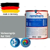 Remmers Induline T-670 PLUS Dekkende Houtbeits buiten – RAL 7042 Verkeersgrijs A – 5 L – Opvolger GW 310 Dekkend