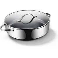 BE Living RVS Hapjespan met Deksel - Ø 32 cm - Sauteerpan - Keramische Braadpan - Inductie Pan - PFAS Vrij Anti Aanbak - Essential Series