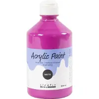 Packlinq Acrylverf Mat, roze, 500 ml/ 1 fles