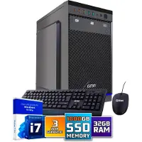 GMR Intel Compleet PC met Core i7 - 32GB RAM - 1000GB SSD - WiFi - Bluetooth - Windows 11 Pro - Inclusief Muis & Toetsenbord