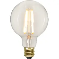Star Trading 3 standen - G95 bol - E27 - 6.5W - Super Warm Wit <2200K - Filament - Helder