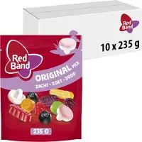 Red Band snoepmix original - winegums & zoete drop - 10x235g