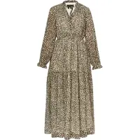 Faina Jurk 'Dedica' sand / lichtbeige / zwart