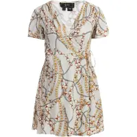 Faina Jurk gemengde kleuren / wit