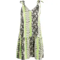 IZIA Mini-jurk met slangenprint Dames Groen Veelkleurig