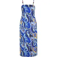 IZIA Zomerjurk marine / turquoise / kobaltblauw / geel