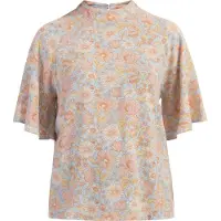 Usha Blouse beige / hemelsblauw / oranje