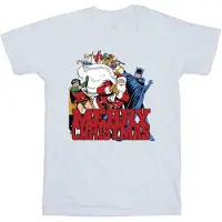 DC Comics Heren Batman Vrolijk Kerstfeest Comic T-Shirt (Wit)