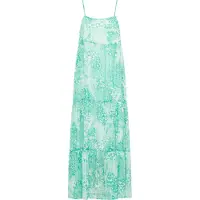 IZIA Zomerjurk jade groen / wit