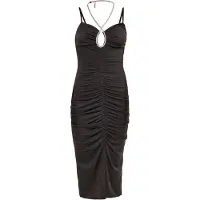 Faina Cocktailjurk goud / zwart / transparant